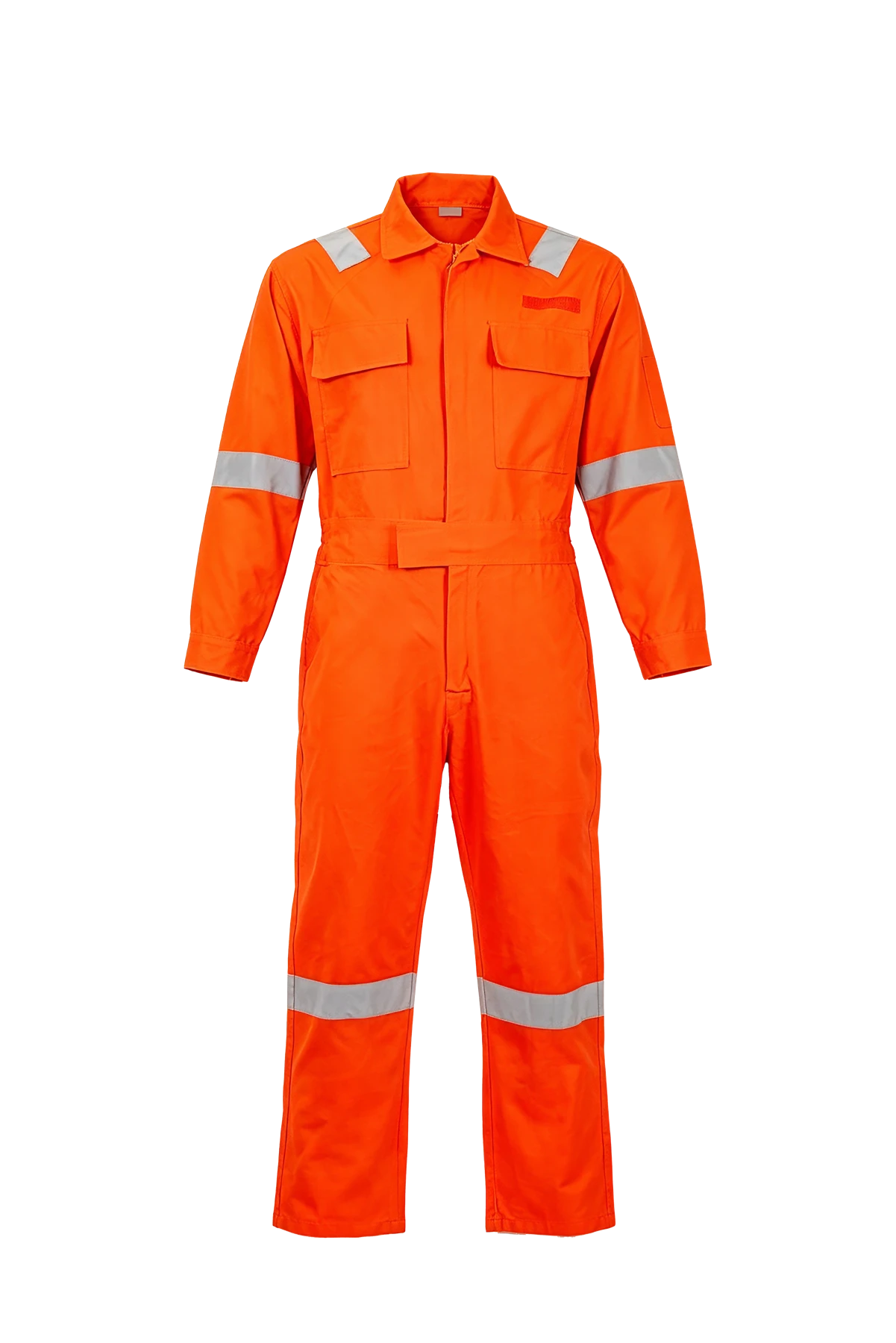 Orange reflective protective coverall